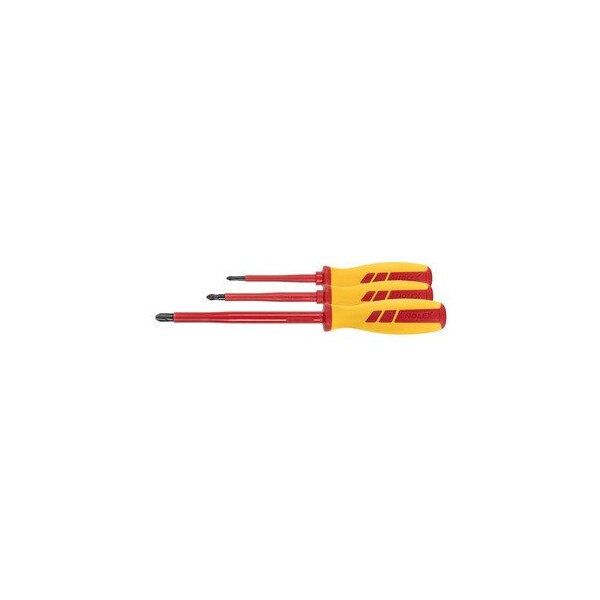 Electrician's screwdriver set for Phillips fully insulated- Number of screwdrivers: 3